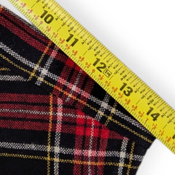 Vintage 70s Wool Blend Plaid Skirt ~ Academia Tartan Past the Knees - Picture 4 of 5